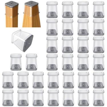 Imagem de Protetores de pernas de cadeira OASMU 32 peças de feltro quadrado de s