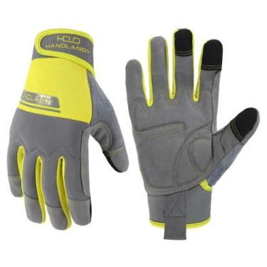 Imagem de Luvas de proteção HANDLANDY Touchscreen amarelo-cinza médias