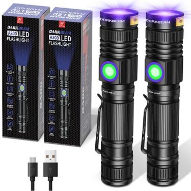 Imagem de Lanterna DARKBEAM A300 365nm UV recarregável, pacote com 2
