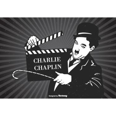 Imagem de Placa Decorativa Retro - Vintage - Charlie Chaplin - Carisma
