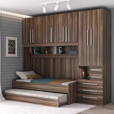 Imagem de Quarto de Solteiro sem as Camas com Guarda-Roupa 1326SD San Remo