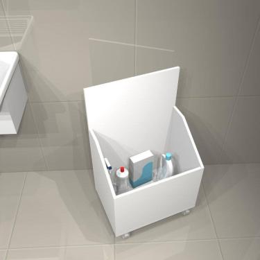 Imagem de Nicho Para Tanque Lavanderia Modelo Sem Perfil Gabinete