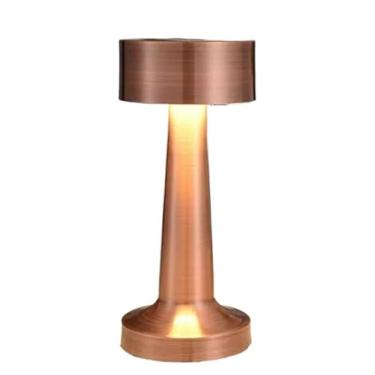 Imagem de Luminárias de Mesa de mesa metal dourado Candeeiro Abajur Touch Recarregável Sem Fio Led(Rose)