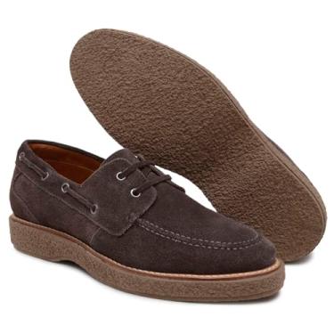 Imagem de Sapato Masculino Sider Casual em Camurça Legítima | Turunelli Calçados – Mocassim Estilo Clássico, Costura Artesanal, Palmilha em Gel, Solado de Borracha Leve | 37-44 (Café, BR, Adulto, Numérico, 41)