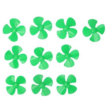 Imagem de Pilipane Hélice de 4 lâminas de plástico ABS 80 mm impulso de vento alto DIY brinquedo acessórios de substituição para controle remoto carro barco elétrico 10 peças (vermelho) (amarelo) (verde)