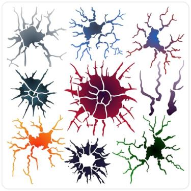 Imagem de GORGECRAFT Estêncil de rachadura 29 x 29 cm grande plástico PET reutilizável molde de textura crackle fundo tinta spray arte estêncil para pintura em madeira, parede, tela, papel, tecido, azulejo