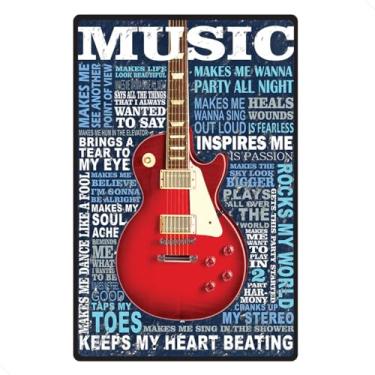 Imagem de Placa Decorativa em MDF - Guitarra - 20x30
