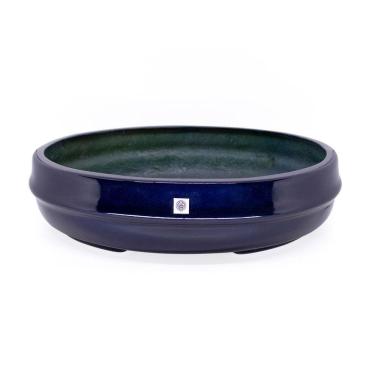 Imagem de Vaso Bacia Decorativo Osaka Azul Perolizado G 16X65X52cm