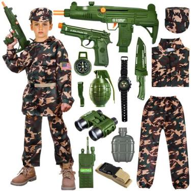Imagem de Traje MSKOLER Military Toy Soldier para meninos de 2 a 8 anos