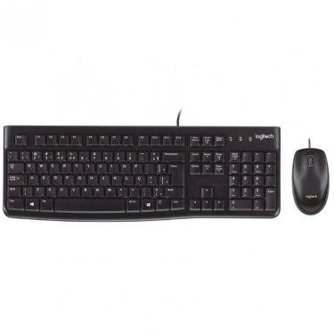 Imagem de Kit Teclado e Mouse Com Fio Logitech MK120 USB Sensor Optico