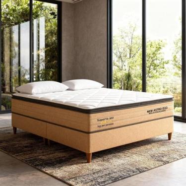 Imagem de Conjunto Colchão New Astro Pkt 10 Eps Flex com Box Invertido 193x72cm 
