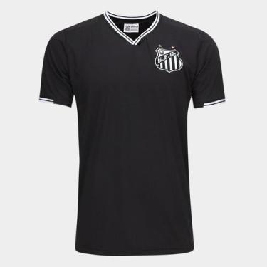 Imagem de Camiseta Santos Masculina - Surf Center, Preto, P
