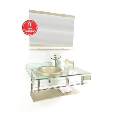 Imagem de Gabinete de Vidro 90cm para Banheiro Cuba Chapéu - Inglaterra  - EKASA
