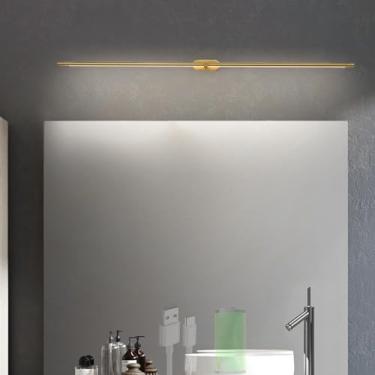 Imagem de GZZBMY Luz de Espelho LED Banheiro Lâmpadas de Parede Recarregáveis com Interruptor de Toque Iluminação de Parede Moderna Iluminação de Imagem para Sala de Estar Penteadeira Armário de Espelho (Luz