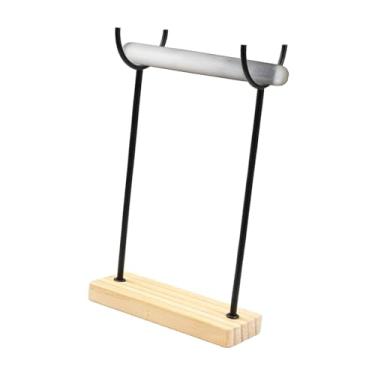 Imagem de KiBcsLic Suporte para pulseira de selenita, suporte para joias, relógios, presente, organizador versátil para exposição em lojas de, feiras de negócios, Preto Altura 20cm