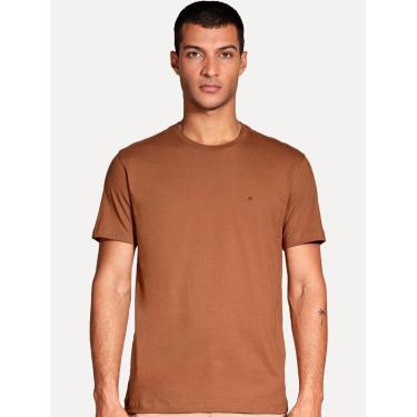Imagem de Camiseta Aramis Masculina Basic Lisa Mono Icon Marrom Escuro-Masculino