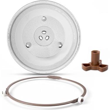 Imagem de Placa de vidro para toca-discos de micro-ondas OEM de 31,5 cm + anel de rolo + kit de acoplador para Toshiba EM131A5C-BS / EM131A5C-SS, ML2-EC10SA(BS), ML-EM45PIT(BS) — Serve para bandejas