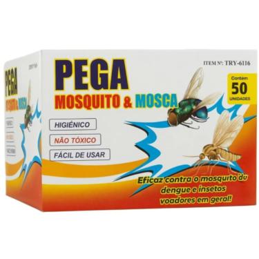 Imagem de Kit Armadilha para Moscas e Mosquitos, 50 Unidades, Adesivo Pegajoso para Insetos