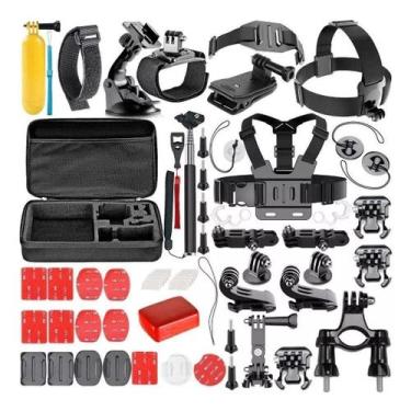 Imagem de Kit Acessórios Action Camera 54 Em 1 Maleta Tomate Mt1101