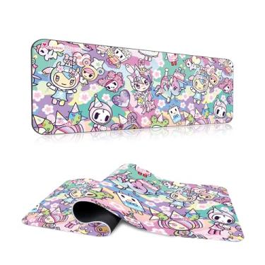 Imagem de Tokidoki Unicorno Mouse Pad Grande Gaming Computador Mouse Pad Teclado Estendido Acessórios de Mesa para Computador de Escritório Laptop (20º Aniversário 80 x 30 cm)
