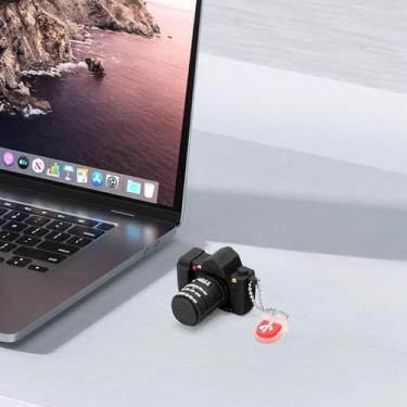 Imagem de Dispositivo de armazenamento externo de dados USB Flash Drive de 16 GB, perfeito para presentear familiares e amigos (câmera preta)