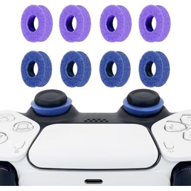 Imagem de Pacote com 8 anéis de precisão para PS4/5, anéis de precisão para Xbox, compatíveis com acessórios de controles Xbox – Controle com anéis de silicone macio – Compatível com jogos Fortnite e FPS, azul