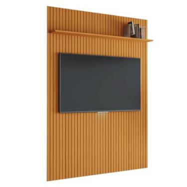 Imagem de Painel para TV até 70 Polegadas 1,80x2,40m Ripado com Prateleira Arbo Cedro EDN