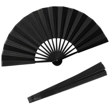 Imagem de Fyoutt Fãs para botas de dança em linha no chão, leque de mão, grande ventilador dobrável para mulheres, fãs de dança de linha que fazem sons decorações para festas, lembrancinhas de casamento