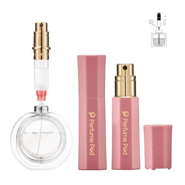 Imagem de Perfume Pod FLORA Atomizador de perfume recarregável, frasco de perfume com enchimento inferior, mini dispensador de colônia, tamanho de viagem, pulverizador portátil para mulheres e homens, presente