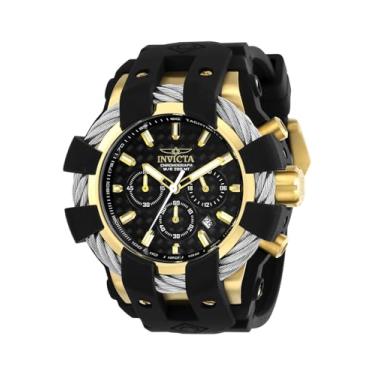 Imagem de Invicta Relógio masculino 23860 Bolt mostrador analógico quartzo preto, Preto, 48 mm, Movimento de quartzo