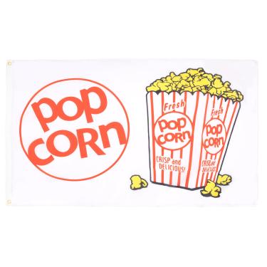 Imagem de AZ FLAG - Bandeira de pipoca - 3 x 5 pés - Faixa de milho pop de poliéster 100D com dois ilhós de metal - Resistente ao desbotamento - Cores vivas - 150 x 90 cm