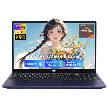 Imagem de NIMO 15.6" IPS FHD-Gaming-Laptop, Ryzen 7 7735HS 32GB DDR5 RAM 1TB SSD (Beats i7-12650H, 8C/16T, Up to 4.75GHz) Computer with Radeon 680M Graphics 100W Type-C Backlit Keyboard Fingerprint