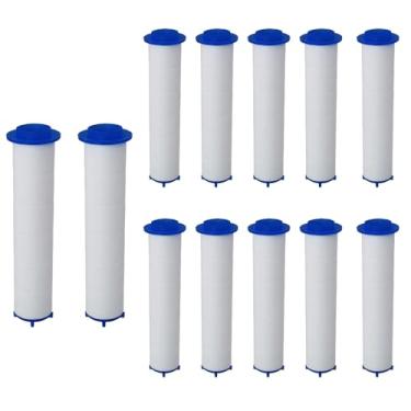 Imagem de ZZHXSM 12 peças filtro de cabeça de chuveiro 9,4 cm PP cartucho de algodão purifica torneira de água de alta pressão ventilador de turbina portátil filtro de cabeça de chuveiro para jato de água dura