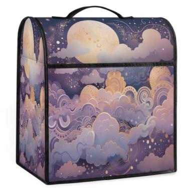 Imagem de Kitchen Aid Mixers capa lua nuvem galáxia para batedeira 6-8 quartos com bolso zíper auxílio de cozinha capas de armazenamento capas de utensílios de cozinha para batedeira de máquina de café casa