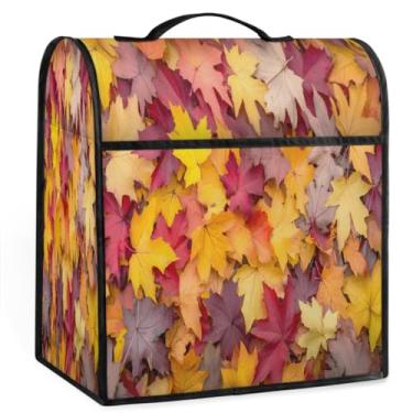 Imagem de Folhas de bordo de outono coloridas capa de misturador para batedeira 6-8 litros auxílio de cozinha resistente à poeira capas protetoras de armazenamento capas de eletrodomésticos para máquina