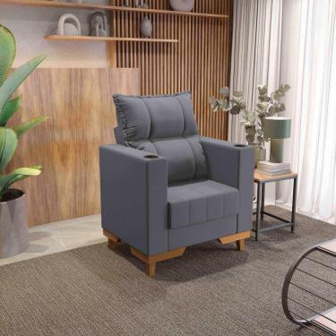 Imagem de Poltrona Reclinável Kappesberg Florenza Veludo Titanio