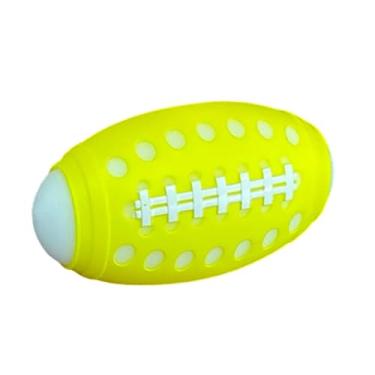 Imagem de Colaxi Bola de futebol de piscina em miniatura, equipamento esportivo fácil de segurar, brinquedo esportivo macio de 8,8 cm (3,46 polegadas) para parques, Amarelo