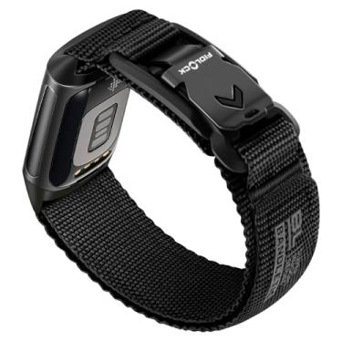 Imagem de Bandletic Pulseira esportiva compatível com Fitbit Charge 6/5 para homens e mulheres, pulseiras de substituição de nylon macio resistente com fivela V magnética Fidlock para Fitbit Charge 5/6
