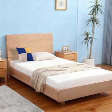 Imagem de photech Colchão solteiro, colchão duplo de 15 cm, colchão duplo de memória de gel refrescante macio e confortável, alívio de pressão, firmeza média com capa removível lavável, para quarto de jovens