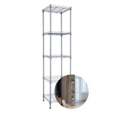 Imagem de Estante de Aço Quadrada 5 Prateleiras Altura Ajusável - Uteall