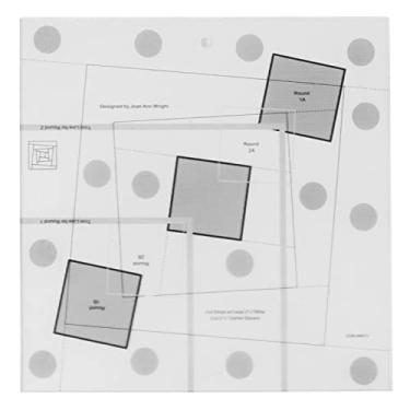 Imagem de Régua de acolchoamento, colcha de cabana de madeira transparente de acrílico para costura não 25,4 cm, régua Aunmas Wonky para padronagem de acolchoamento, réguas quadradas para ferramentas de