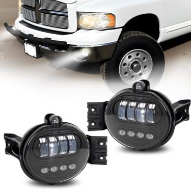 Imagem de Faróis de neblina de LED compatíveis com Ram 1500 2500 3500 2002-2009, lâmpadas de para-choque dianteiro, luzes de neblina, lente transparente lado esquerdo e direito do passageiro