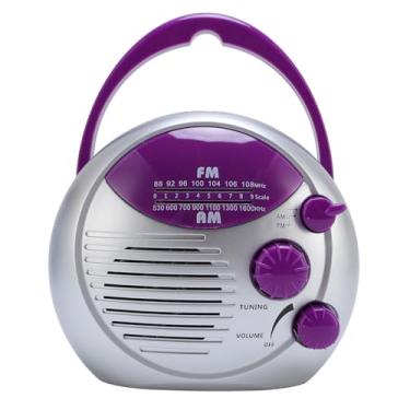 Imagem de Depisuta Rádio Portátil para Chuveiro, Rádio de Banheiro à Prova D'água AM FM, Rádios Alimentados por Bateria para Banheiro, Cozinha Externa, FM: 88-108 MHz, AM: 530-1600 KHz, Qualidade