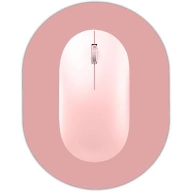 Imagem de Mouse pad pequeno, mini mouse pad, portátil à prova d'água com base antiderrapante, rosa 12 x 17 cm
