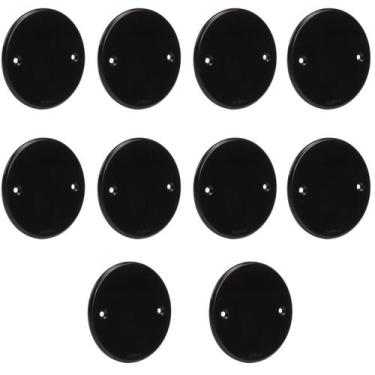 Imagem de Kit 10 Tampa Cega para Teto Redonda 3" Preta Ebony Sleek Margirius Cor