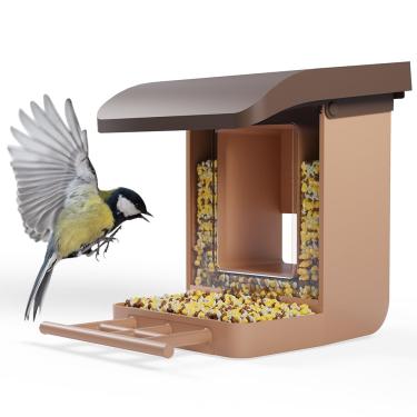 Imagem de Capa para câmera alimentadora de pássaros compatível com Wyze Battery Camera Pro, Wyze Cam Outdoor v1/v2, câmera Wyze v4/v3/v3 Pro, 5 métodos de montagem DIY, equipada com uma lente macro (câmera não