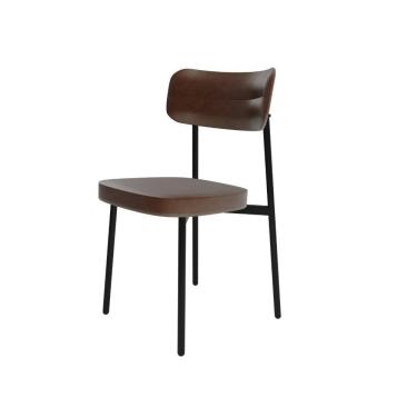 Imagem de Cadeira de Jantar Revestimento Sintetico Alloa Est. Preta