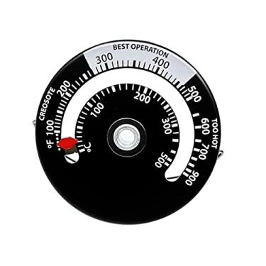 Imagem de LUGU Termômetro de fogão a lenha magnético, lareira, ventilador, fogão, com s, medidor de temperatura de forno de churrasco doméstico de alta sensibilidade