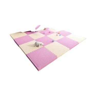 Imagem de Tapete De Atividades Para Bebês 16 Peças 30x30cm Antichoque Antiderrap