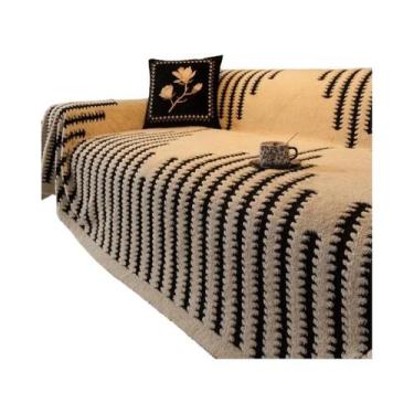 Imagem de Manta Grande De Jacquard De Lã Quente Para Sofá, Cobertor Decorativo P